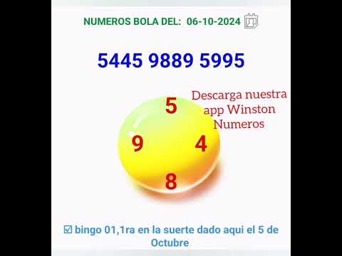 Numeros para hoy 6 de octubre