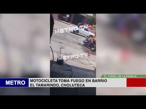 MOTOCICLETA TOMA FUEGO EN BARRIO EL TAMARINDO, CHOLUTECA