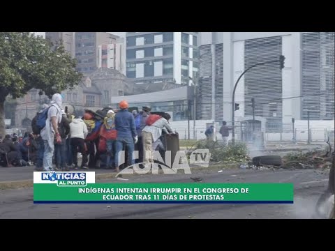 Indígenas intentan irrumpir en el Congreso de Ecuador tras 11 días de protestas