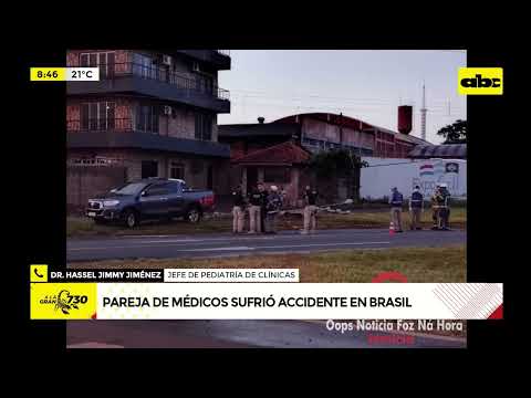Pareja de médicos sufrió un accidente en Brasil