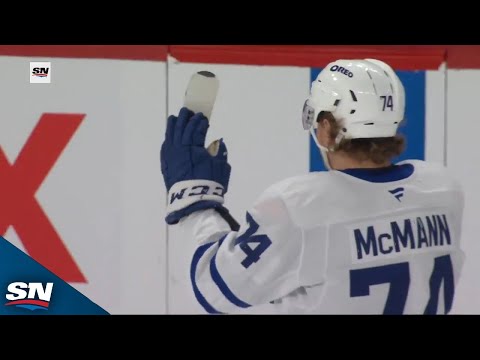 Bobby McMann Borrows Matthew Knies Stick To Put Maple Leafs On Board