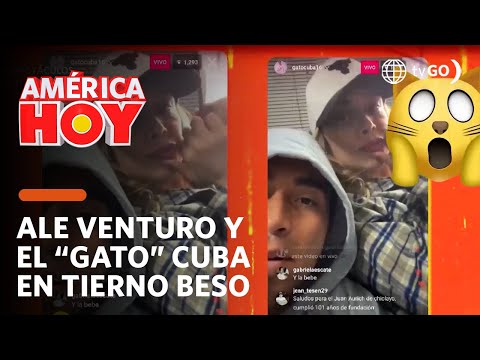 América Hoy: Ale Venturo y el Gato Cuba se dan romántico beso en redes (HOY)