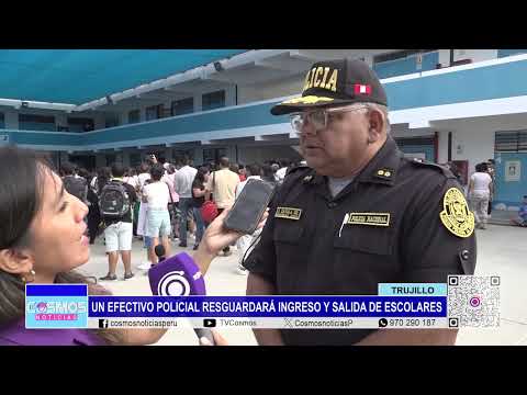 Trujillo: un efectivo policial resguardará ingreso y salida de escolares