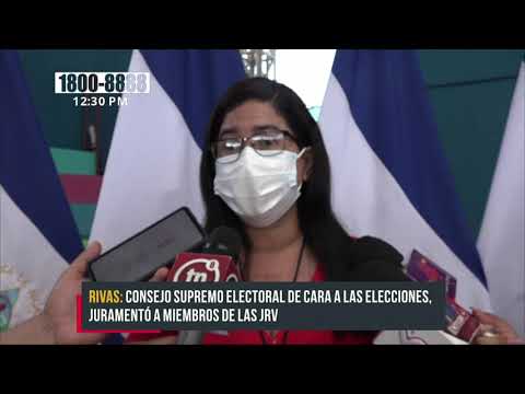 Consejo Supremo Electoral juramenta a miembros de las JRV en Rivas - Nicaragua