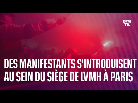 Paris: des manifestants s'introduisent au sein du siège de LVMH sur l'avenue Montaigne