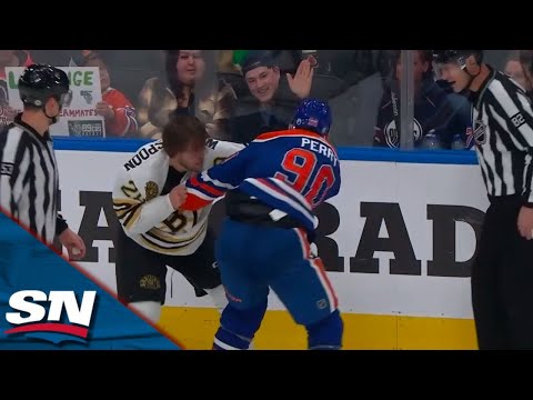 Oilers Perry And Bruins Wotherspoon Drop The Gloves For A Titanic Tilt After Some Jawing