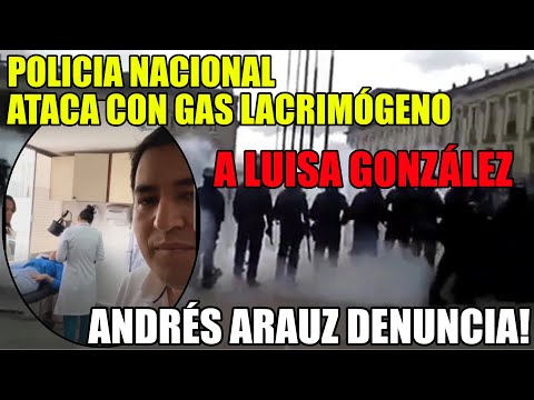 Policía ataca a Luisa Gonzalez, candidata a la Presidencia del Ecuador