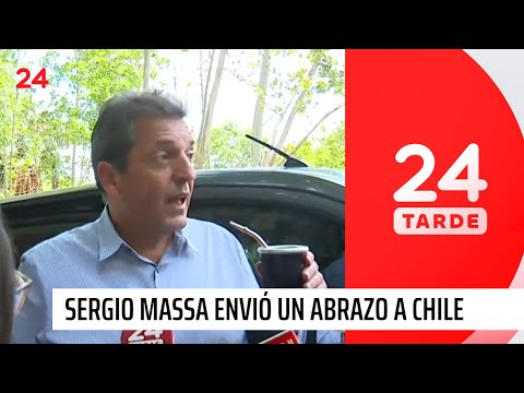 Sergio Massa envió un abrazo al pueblo chileno y abordó acusaciones de fraude | 24 Horas TVN Chile