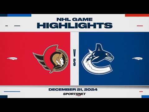 NHL Highlights | Senators vs. Canucks - December 21, 2024