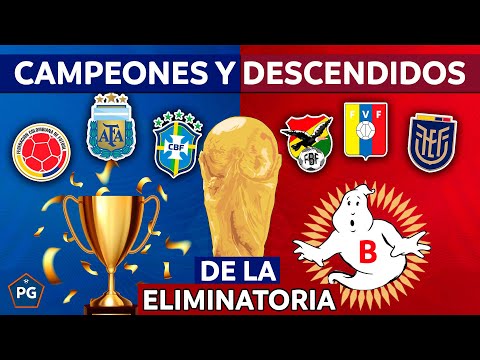 SELECCIONES CAMPEONAS y DESCENDIDAS de la ELIMINATORIA CONMEBOL ¿CUÁLES SERÍAN?LA B ES CONCACAF
