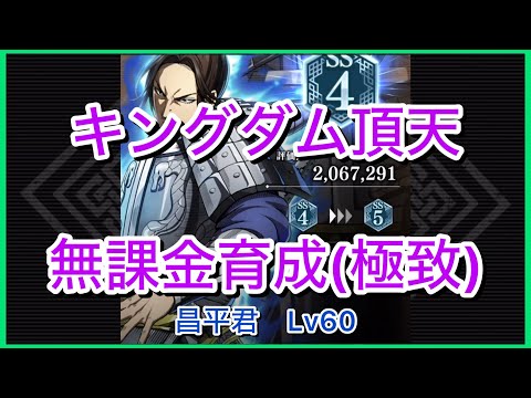 【キングダム頂天】昌平君SS4(評価点206万)～無課金育成[極致編]～【修行】