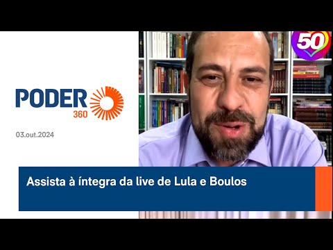 Assista à íntegra da live de Lula e Boulos