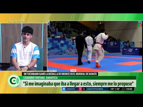 Lisandro Fontana tiene 14 años y ganó la medalla de bronce en el mundial de karate