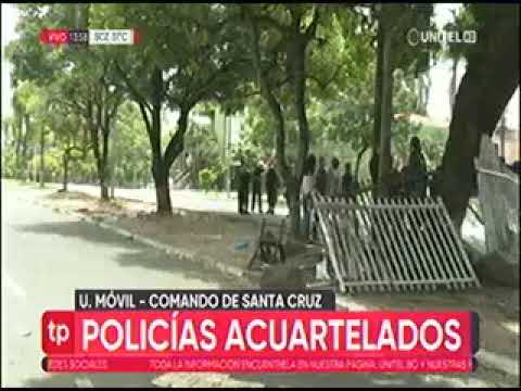 01012023   POLICIAS ACUARTELADOS EN EL COMANDO DE SANTA CRUZ   UNITEL