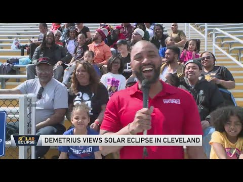 Demetrius Ivory views solar eclipse in Cleveland