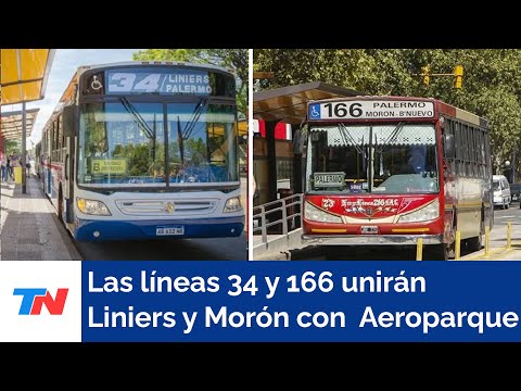 Las líneas 34 y 166 unirán Liniers y Morón con el Aeroparque Jorge Newbery