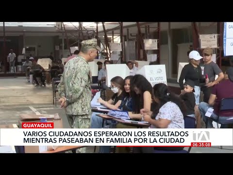En Guayaquil se registró poca presencia policial tras la jornada de votaciones
