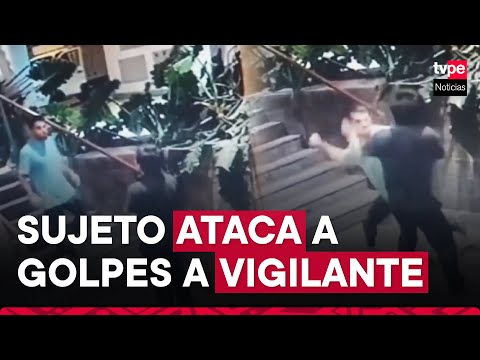 Miraflores: sujeto atacó salvajemente a vigilante de edificio
