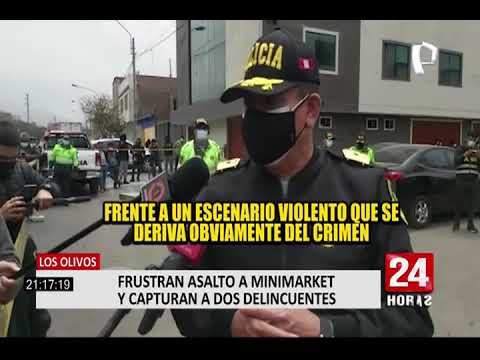 Los Olivos: policía sorprendió a ladrones y frustra asalto a minimarket