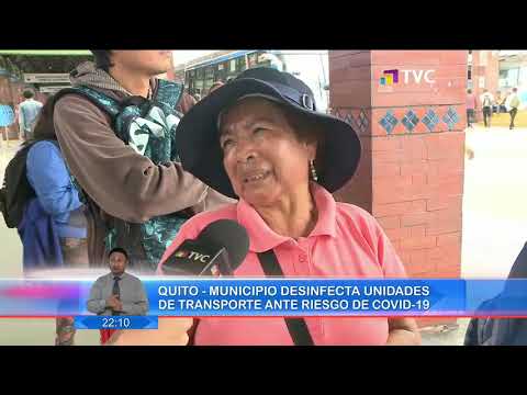 Municipio de Quito desinfecta unidades de transporte ante riesgo de coronavirus
