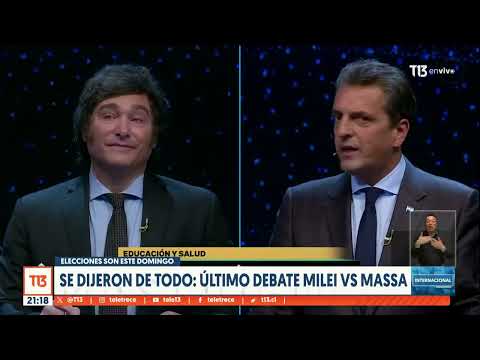 Milei Vs. Massa: Se dijeron de todo en el último debate en Argentina
