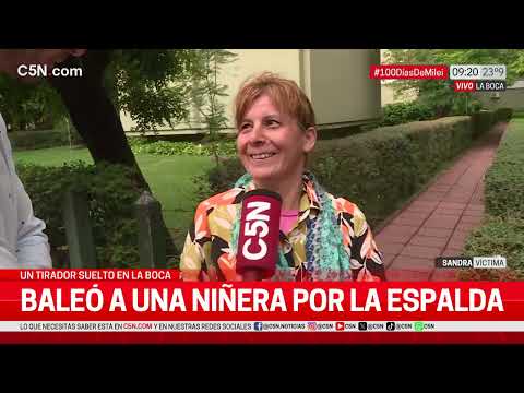 TIRADOR SUELTO en LA BOCA: UNA NIÑERA fue BALEADA por la ESPALDA mientras CAMINABA con 2 MENORES