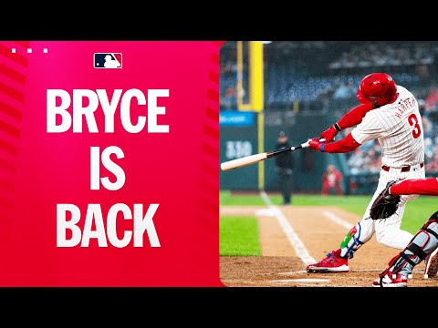 Bryce Harper CRUSHES his first HR 420 feet!!!