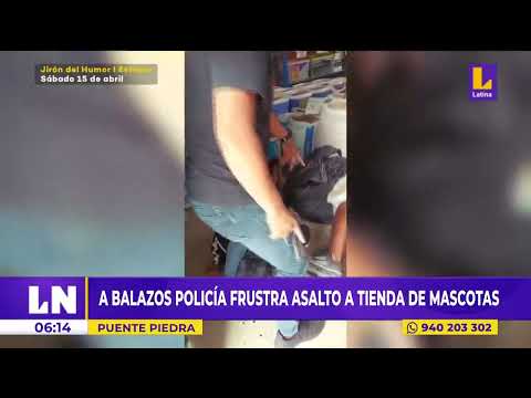 Policía frustra asalto a tienda de mascotas en Puente Piedra