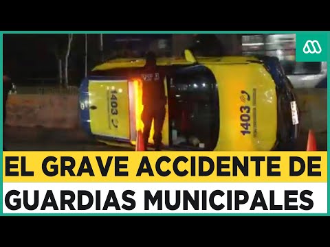 Vehículo de seguridad municipal terminó volcado: Grave accidente en persecución