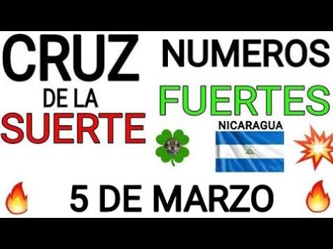 Cruz de la suerte y numeros ganadores para hoy 5 de Abril para Nicaragua