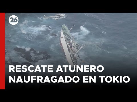 JAPÓN | Impresionantes imágenes del rescate de un atunero naufragado en Tokio