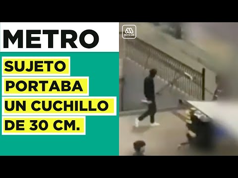 Peligro en el metro: Sujeto fue captado portando un cuchillo de 30 centímetros