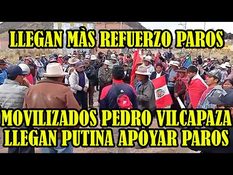 MANIFESTANTES DE PEDRO VILCAPAZA SE SUMAN AL PARO EN SOLIDARIDAD CON LOS FALL3CIDOS DE JULIACA