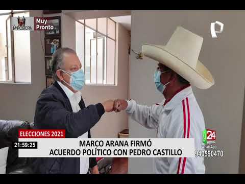 Frente Amplio: Marco Arana suscribió acuerdo político con Pedro Castillo