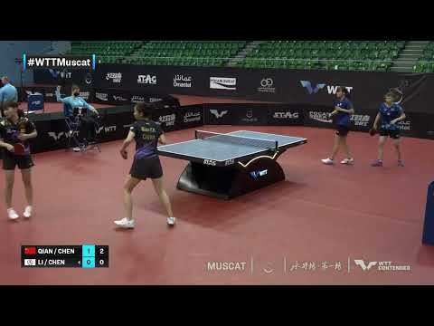 Table Tennis 🥍 Qian Tianyi/Chen Xingtong vs Chen Szu-Yu/Li Yu-Jhun | WD | WTT Contender Muscat 2022 (QF)