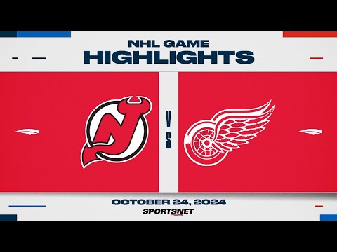 NHL Highlights | Red Wings vs. Devils - October 24, 2024