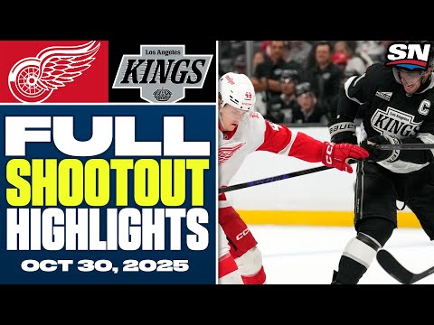 Detroit Red Wings at Los Angeles Kings | FULL Shootout Highlights - October 30, 2025