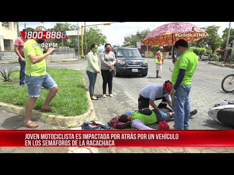 Joven es atropellada mientras esperaba en semáforos de La Racachaca – Nicaragua