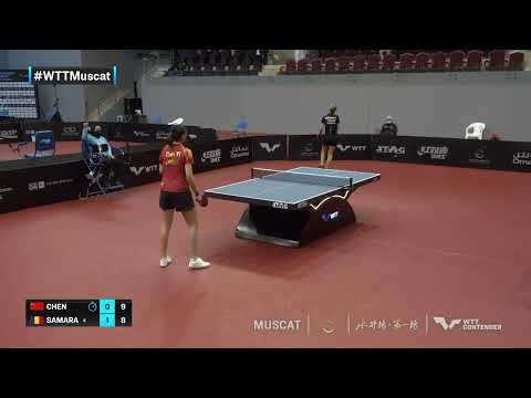 Table Tennis 🥍 Chen Yi vs Elizabeta Samara | WS | WTT Contender Muscat 2022 (R16)