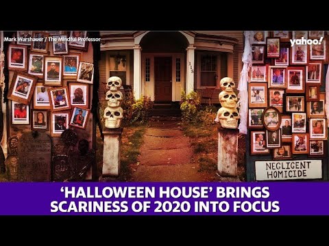 Halloween house displays victims of coronavirus and police brutality in an exhibit