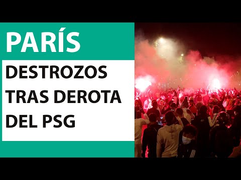 Noche de destrozos en París tras derrota del PSG - AFP