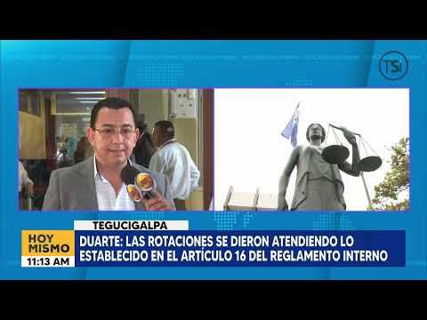 Duarte: las rotaciones se dieron atendiendo lo establecido en el artículo 16 del reglamento interno