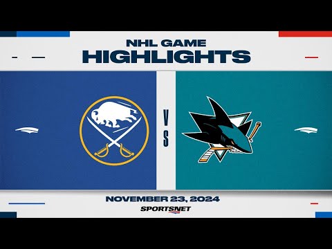 NHL Highlights | Sabres vs. Sharks - November 23, 2024