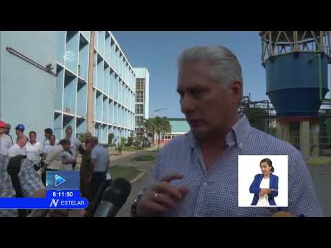 Intercambió Presidente de Cuba con trabajadores de Central Termoeléctrica Otto Parellada