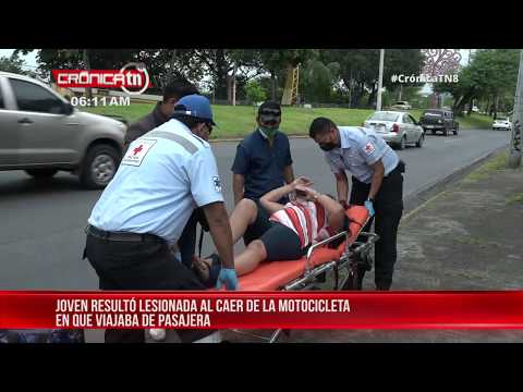Imprudencia al aventajar dejó 2 lesionados tras colisión de motos en Managua - Nicaragua