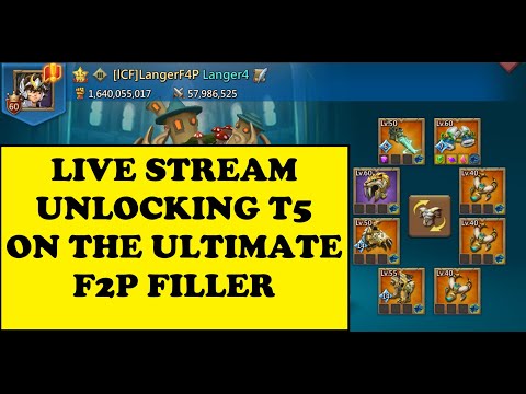 Lords Mobile -  LIVE STREAM - UNLOCKING T5 ...UNLOCKING T5...UNLOCKING T4 ALSO???