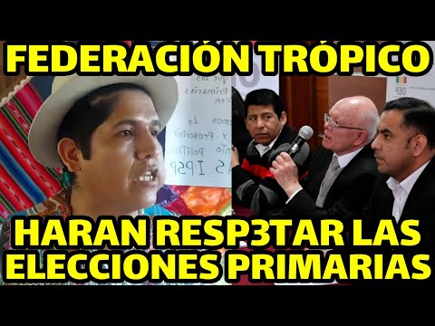 ORGANIZACIONES FEDERACION TROPICO ELECCIONES PRIMARIAS SON PARA PROFUNDIZAR LA DEMOCRACIA