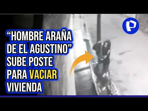 Hombre Araña de El Agustino se persigna y trepa poste para robar en vivienda