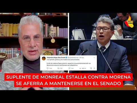 Suplente de Monreal se aferra al senado, acusa a Morena de correrlo