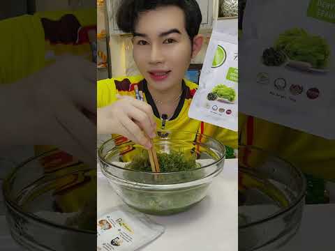 กินสาหร่ายพวงองุ่นกับยำปูม้า